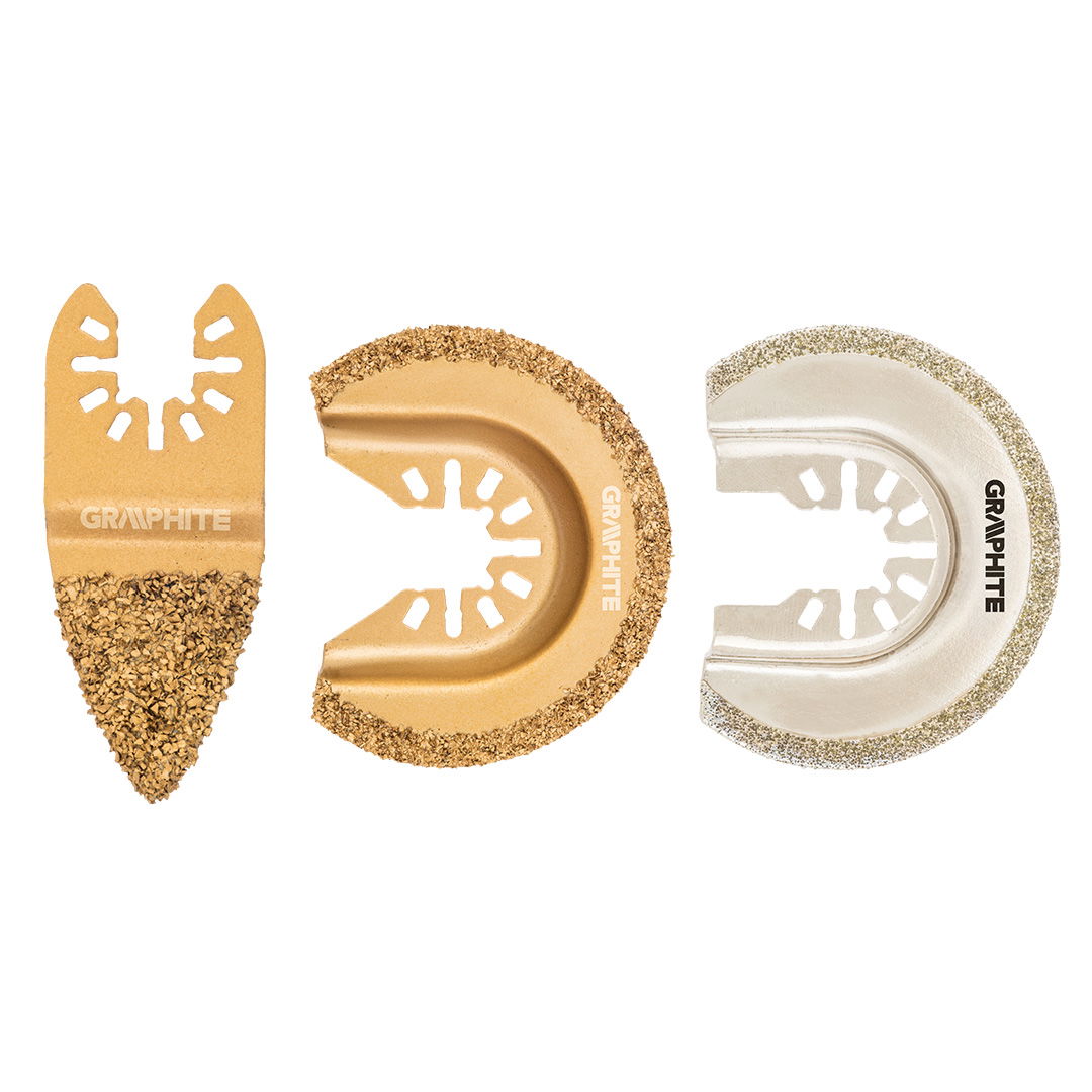 GRAPHITE Fűrészlap kerámiához, multifunkciós géphez, 3db termék fő termékképe