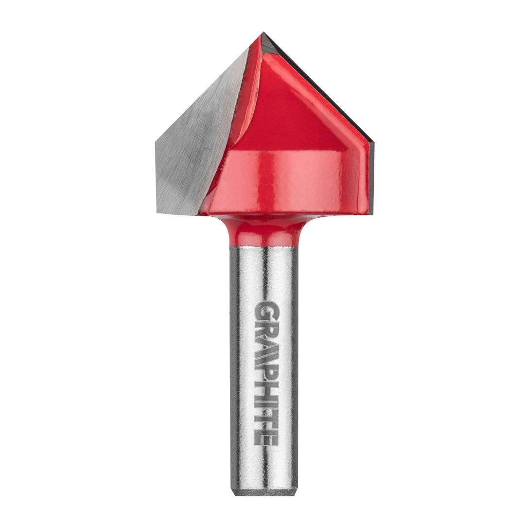 GRAPHITE Felsőmaró kés, V-horonymaró 25.4 x 25.4mm, 8mm termék fő termékképe