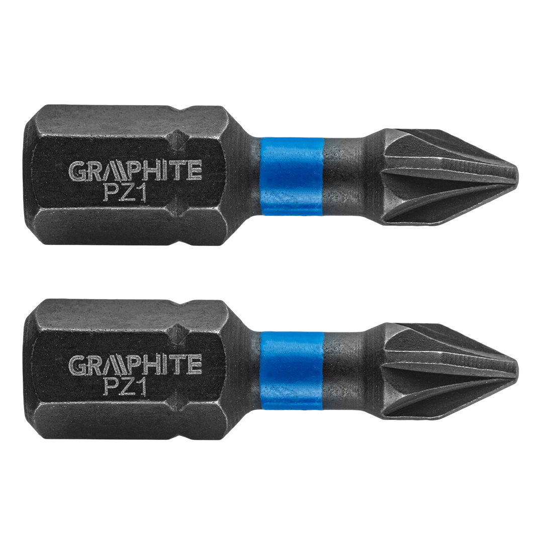 GRAPHITE Torziós ütvecsavarozó bit PZ1x25mm, 2db termék fő termékképe
