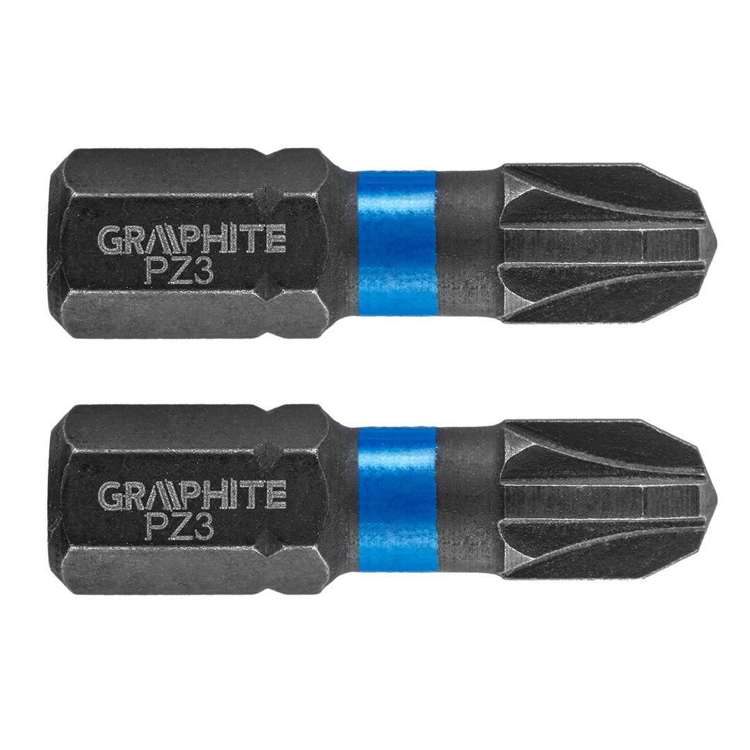 GRAPHITE Torziós ütvecsavarozó bit PZ3x25mm, 2db termék fő termékképe