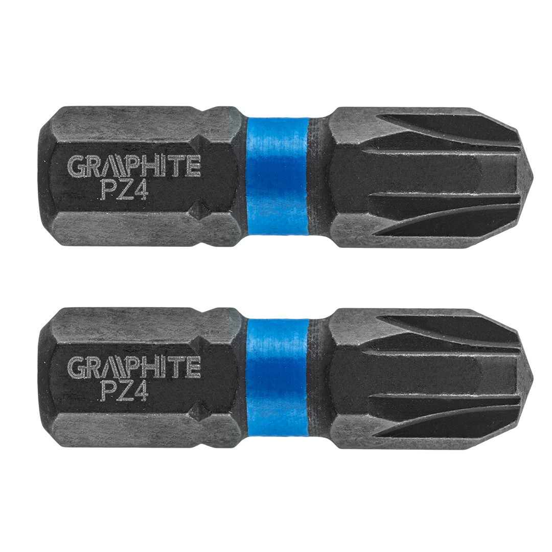 GRAPHITE Torziós ütvecsavarozó bit PZ4x25mm, 2db termék fő termékképe