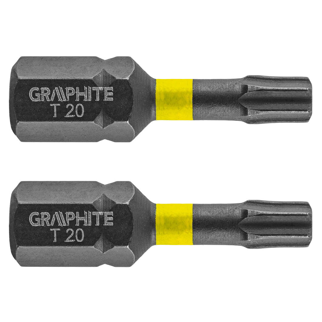 GRAPHITE Torziós ütvecsavarozó bit TX20x25mm, 2db termék fő termékképe