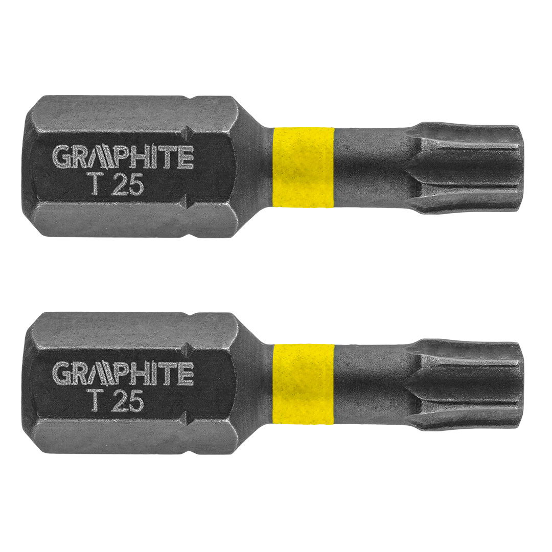 GRAPHITE Torziós ütvecsavarozó bit TX25x25mm, 2db termék fő termékképe