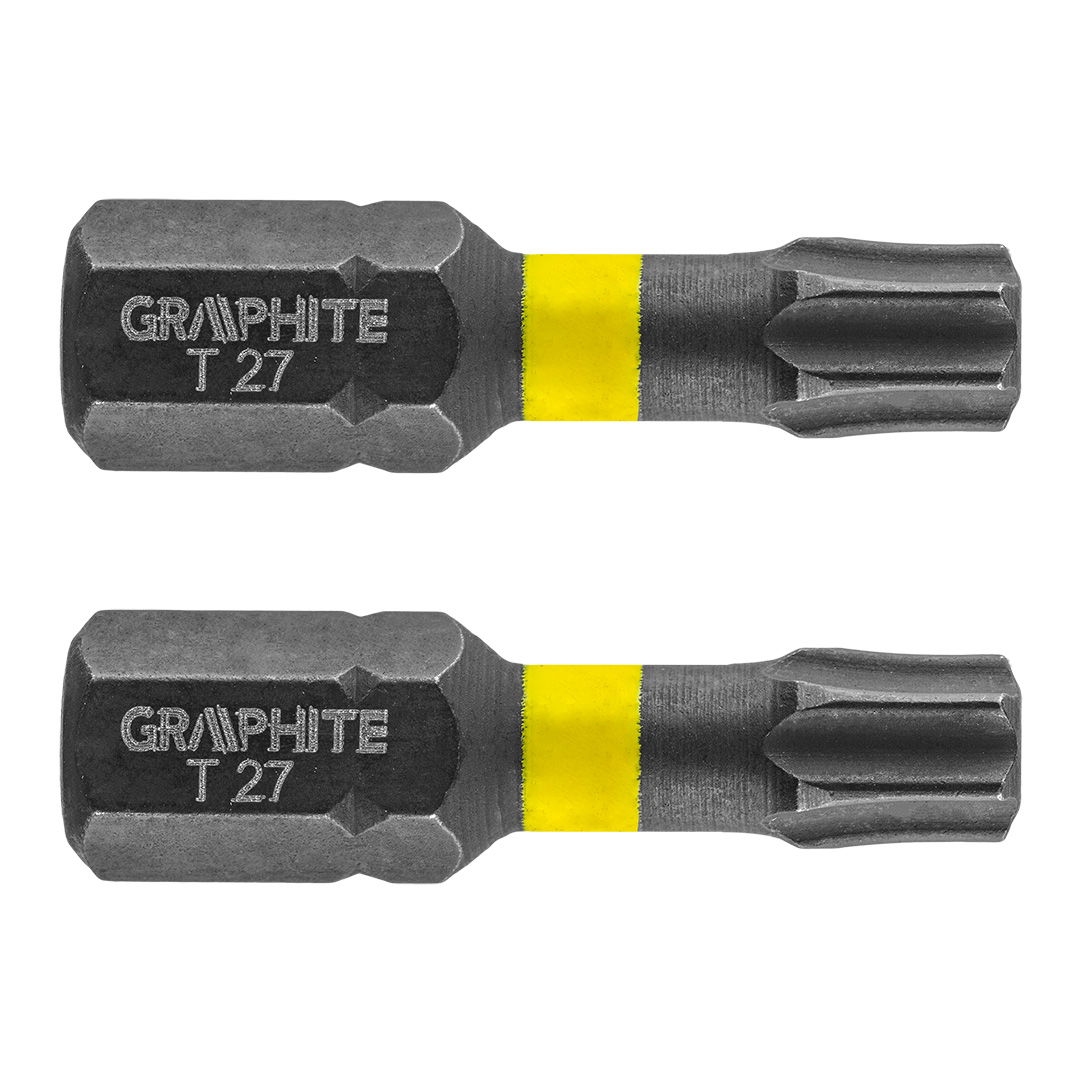 GRAPHITE Torziós ütvecsavarozó bit TX27x25mm, 2db termék fő termékképe