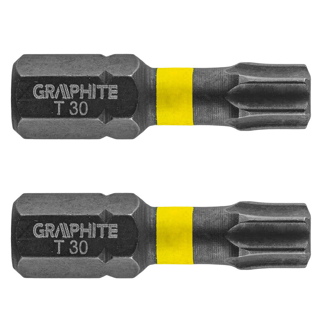 GRAPHITE Torziós ütvecsavarozó bit TX30x25mm, 2db termék fő termékképe