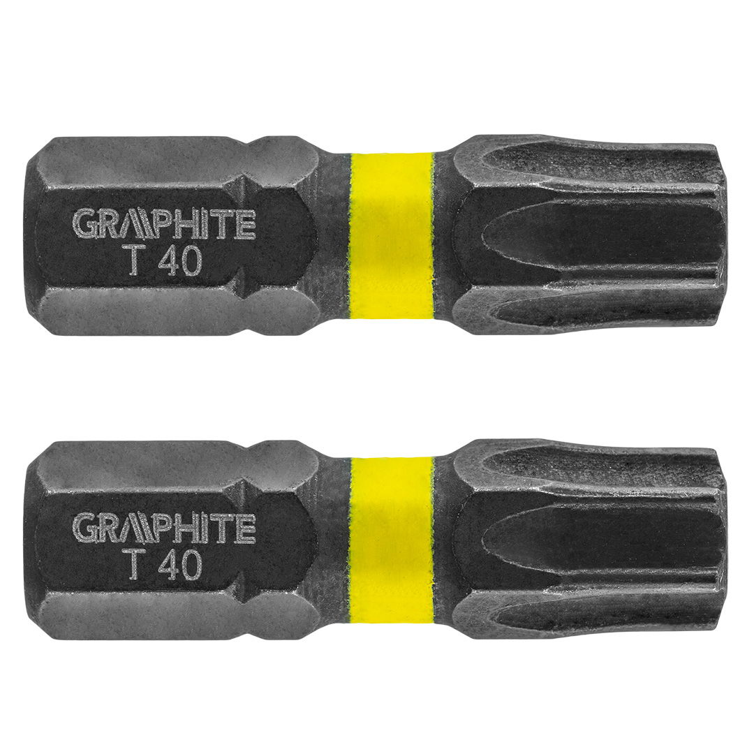 GRAPHITE Torziós ütvecsavarozó bit TX40x25mm, 2db termék fő termékképe