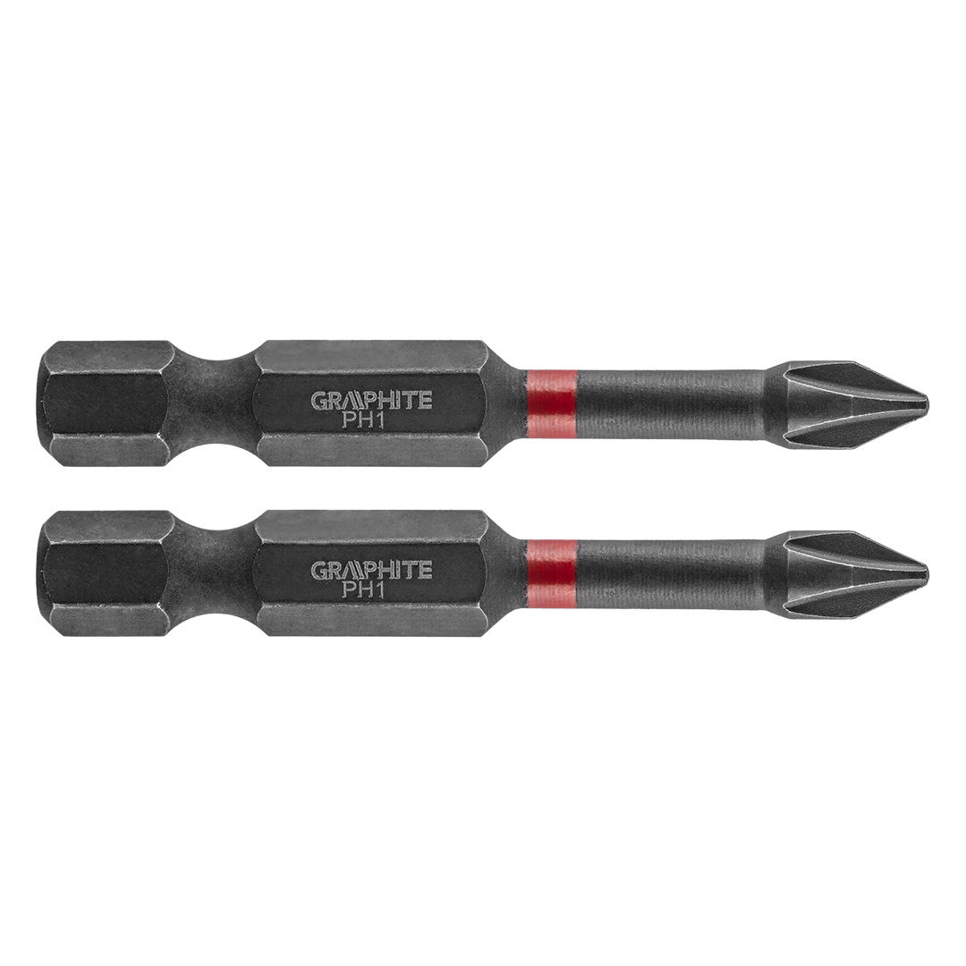 GRAPHITE Torziós ütvecsavarozó bit PH1x50mm, 2db termék fő termékképe