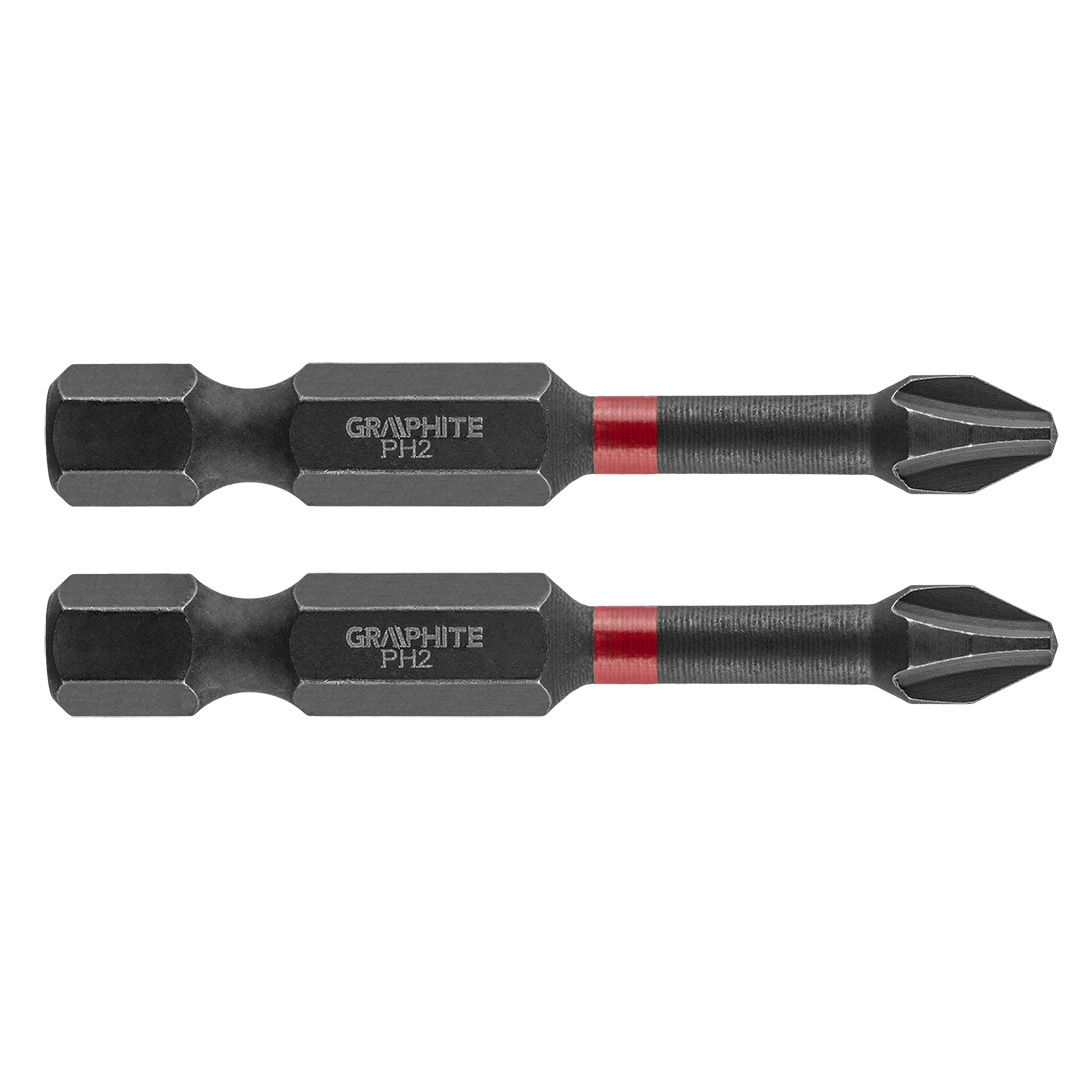 GRAPHITE Torziós ütvecsavarozó bit PH2x50mm, 2db termék fő termékképe