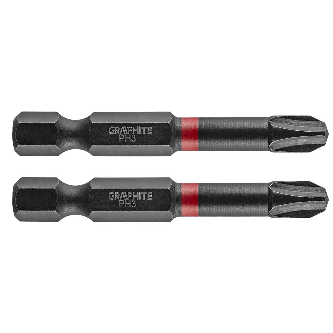 GRAPHITE Torziós ütvecsavarozó bit PH3x50mm, 2db termék fő termékképe