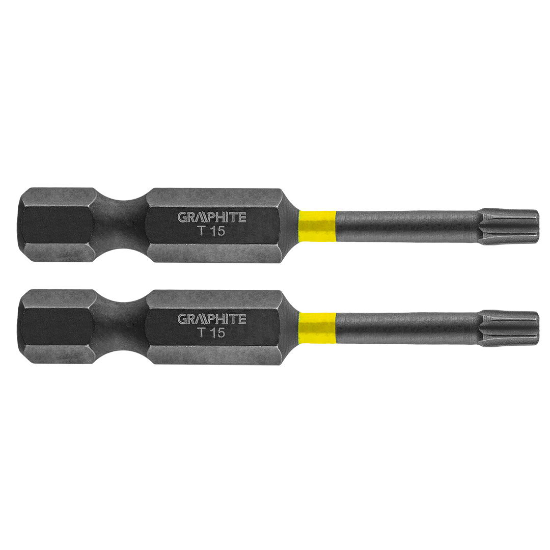 GRAPHITE Torziós ütvecsavarozó bit TX15x50mm, 2db termék fő termékképe
