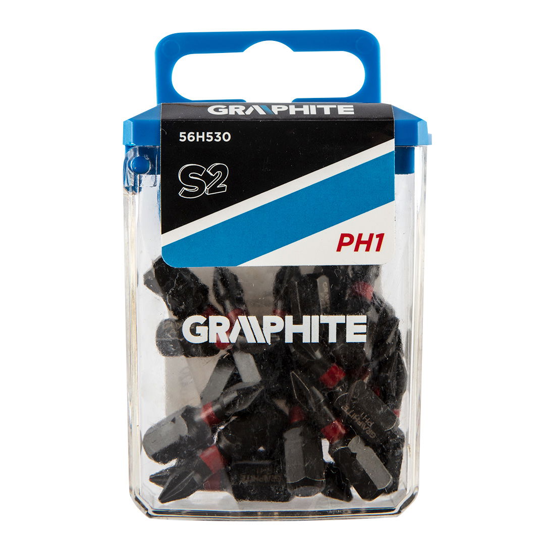 GRAPHITE Torziós ütvecsavarozó bit PH1x25mm, 20db termék fő termékképe