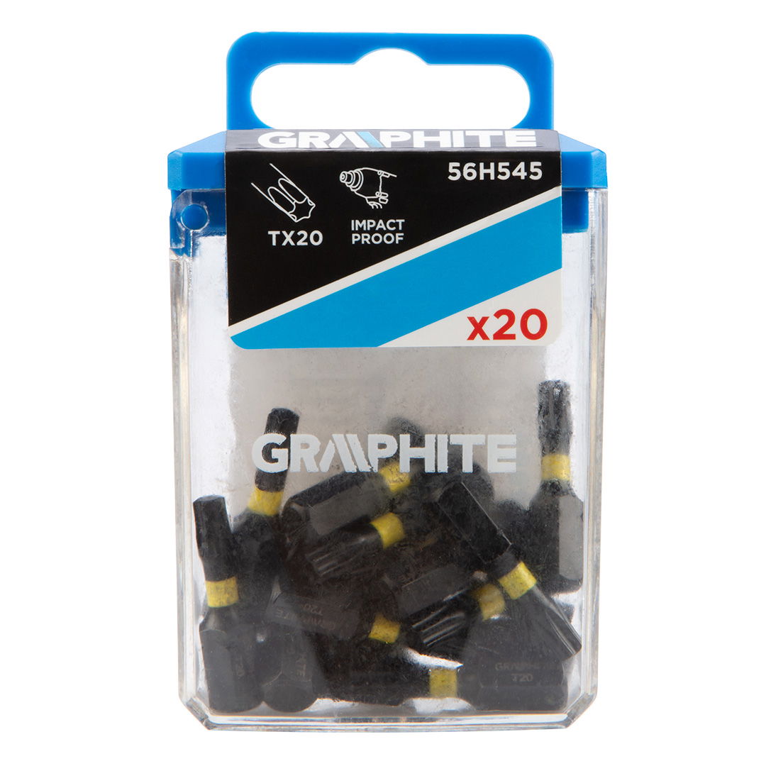 GRAPHITE Torziós ütvecsavarozó bit TX20 x 25mm, 20db termék fő termékképe