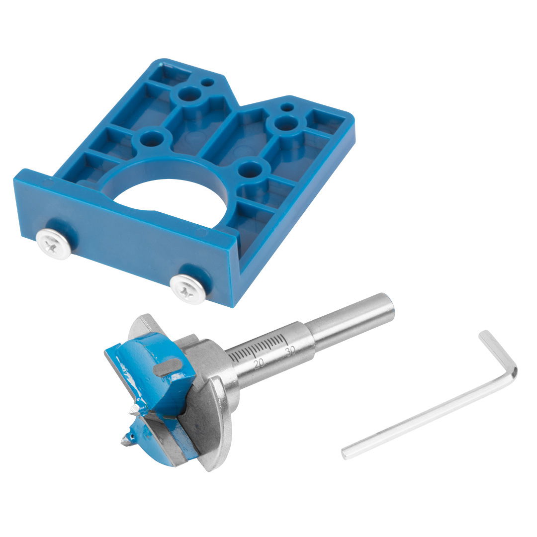 GRAPHITE Pántfúró vezetősablonnal, 35mm termék fő termékképe