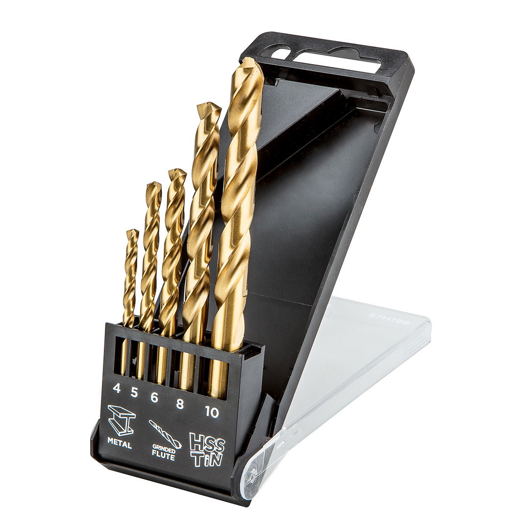 GRAPHITE Csigafúró készlet HSS TITÁN bevonattal 4.0 - 10.0mm, 5db termék fő termékképe