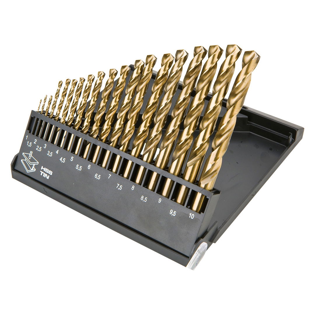 GRAPHITE Csigafúró készlet HSS TITÁN bevonattal 1.0 - 10.0mm, 19db termék fő termékképe
