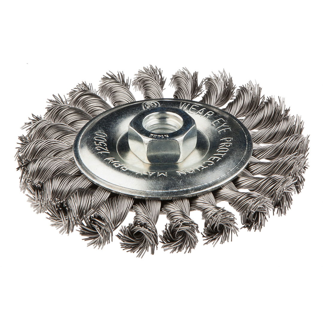 GRAPHITE DRÓTKORONG TÁNYÉR EGYENES, SODROTT 115mm INOX M14 termék fő termékképe