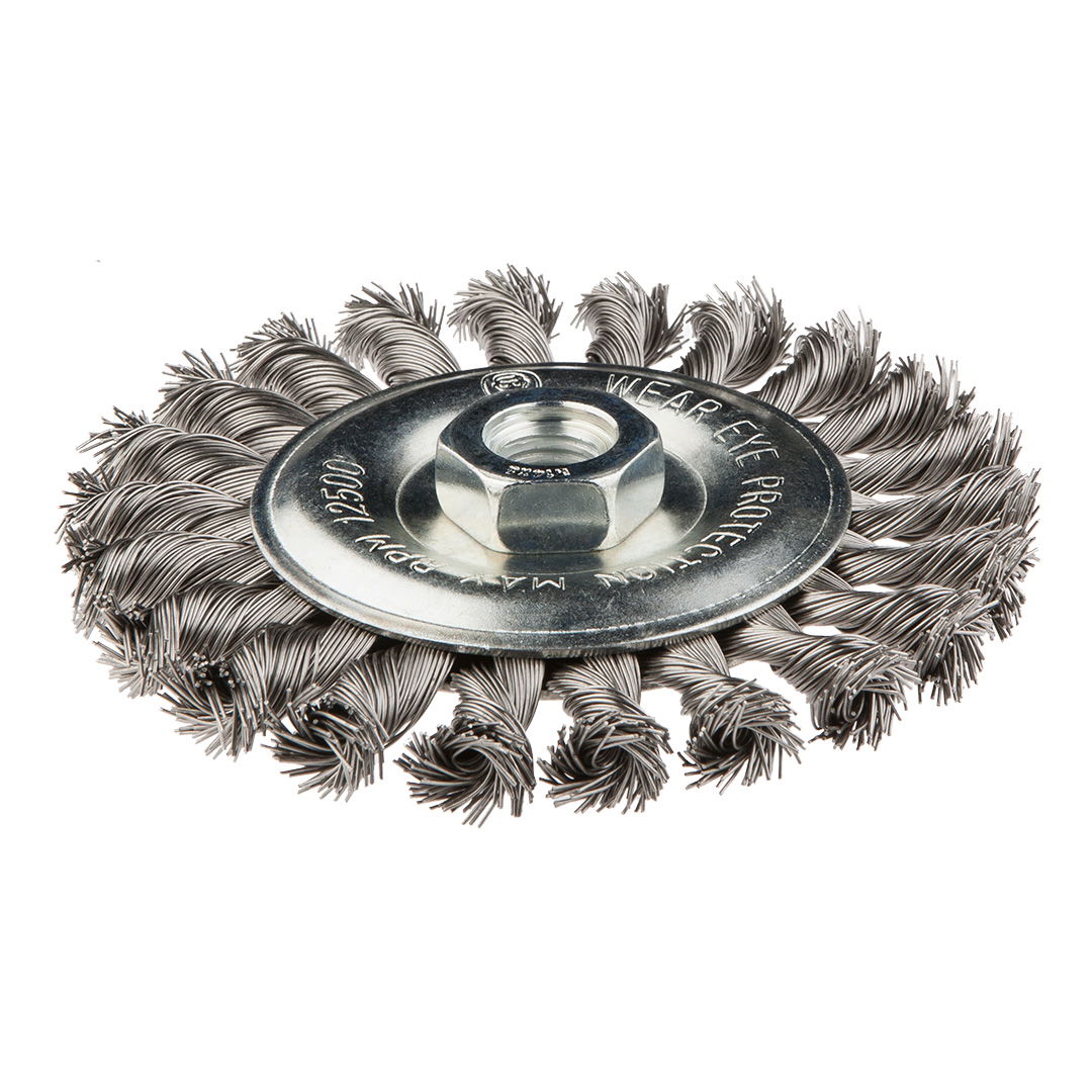 GRAPHITE DRÓTKORONG TÁNYÉR EGYENES, SODROTT 125mm INOX M14 termék fő termékképe