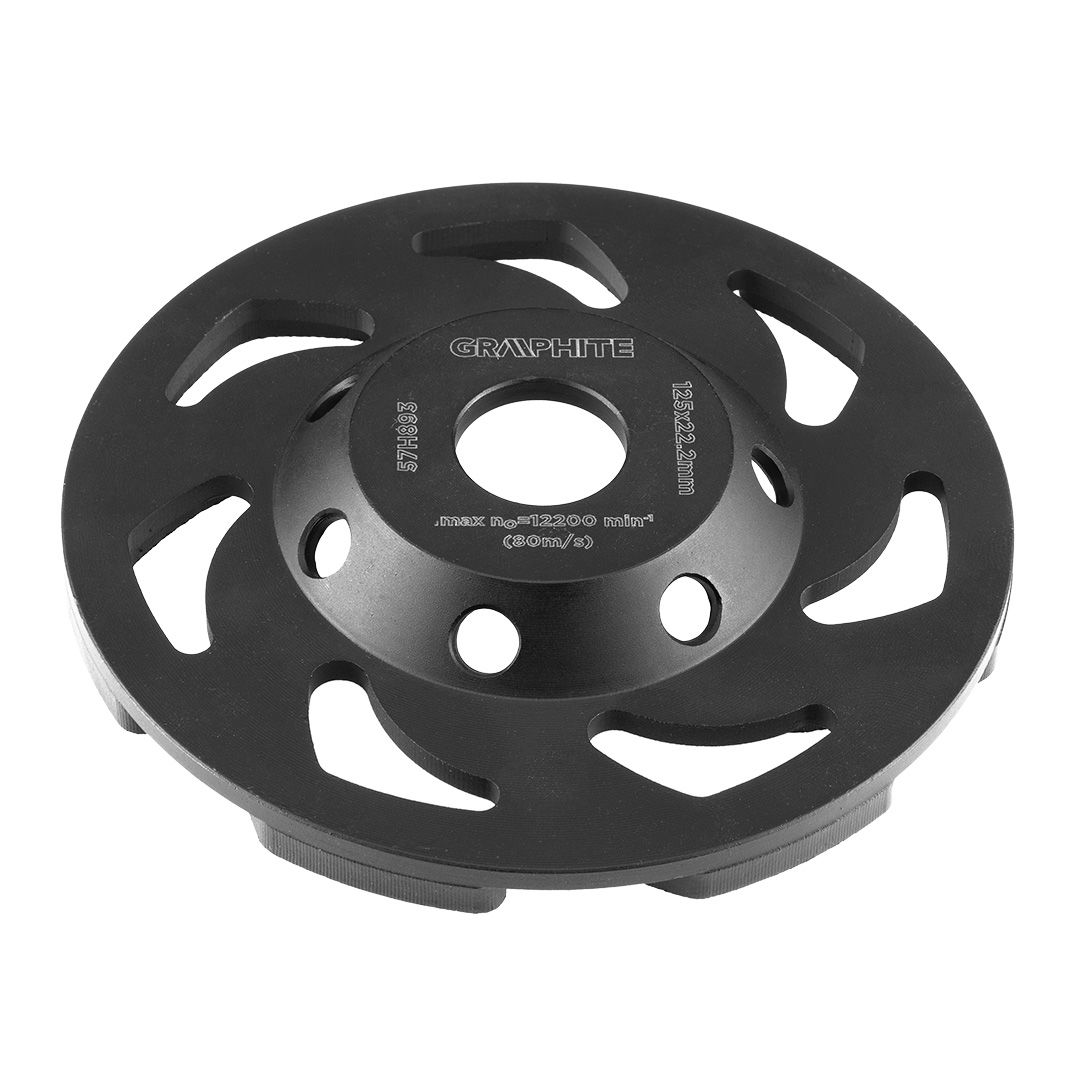 GRAPHITE Gyémántcsiszoló korong 125 x 22.2 x 5mm, L szegmenses termék fő termékképe