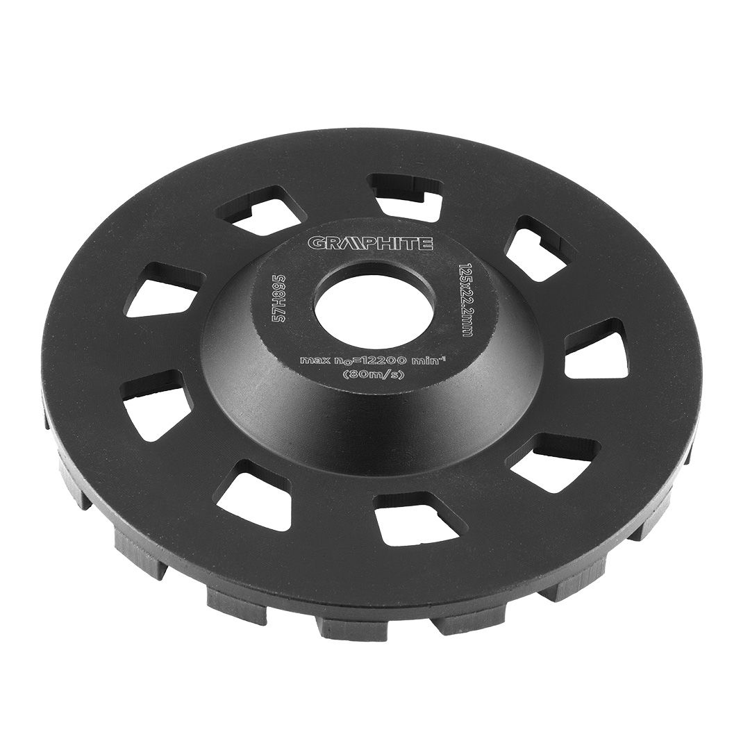 GRAPHITE Gyémánt csiszolókorong 125 x 22,2 x 5mm, C szegmenses termék fő termékképe