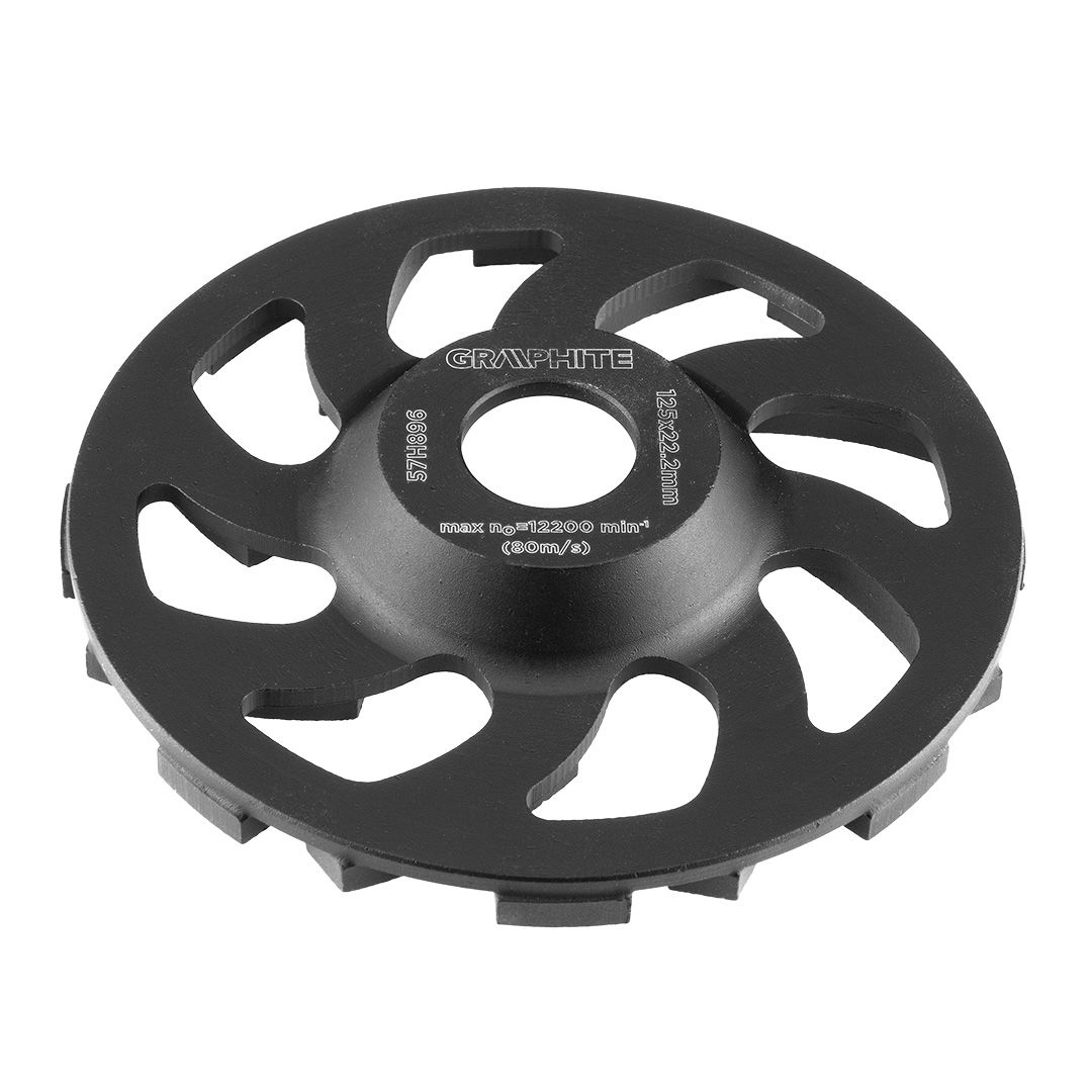 GRAPHITE Gyémánt csiszolókorong 125 x 22,2 x 5mm, nagy teherbírású termék fő termékképe