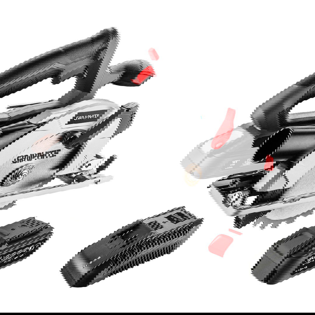 GRAPHITE Akkus körfűrész szett, 58G008 + 4Ah akku + töltő, Energy+, 18V termék fő termékképe