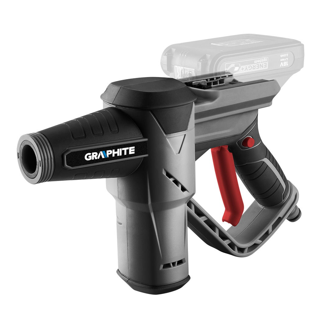 GRAPHITE Akkus magasnyomású mosó Energy+ 18V Li-lon, max. nyomás 2.4 bar, akku nélkül!!! termék fő termékképe