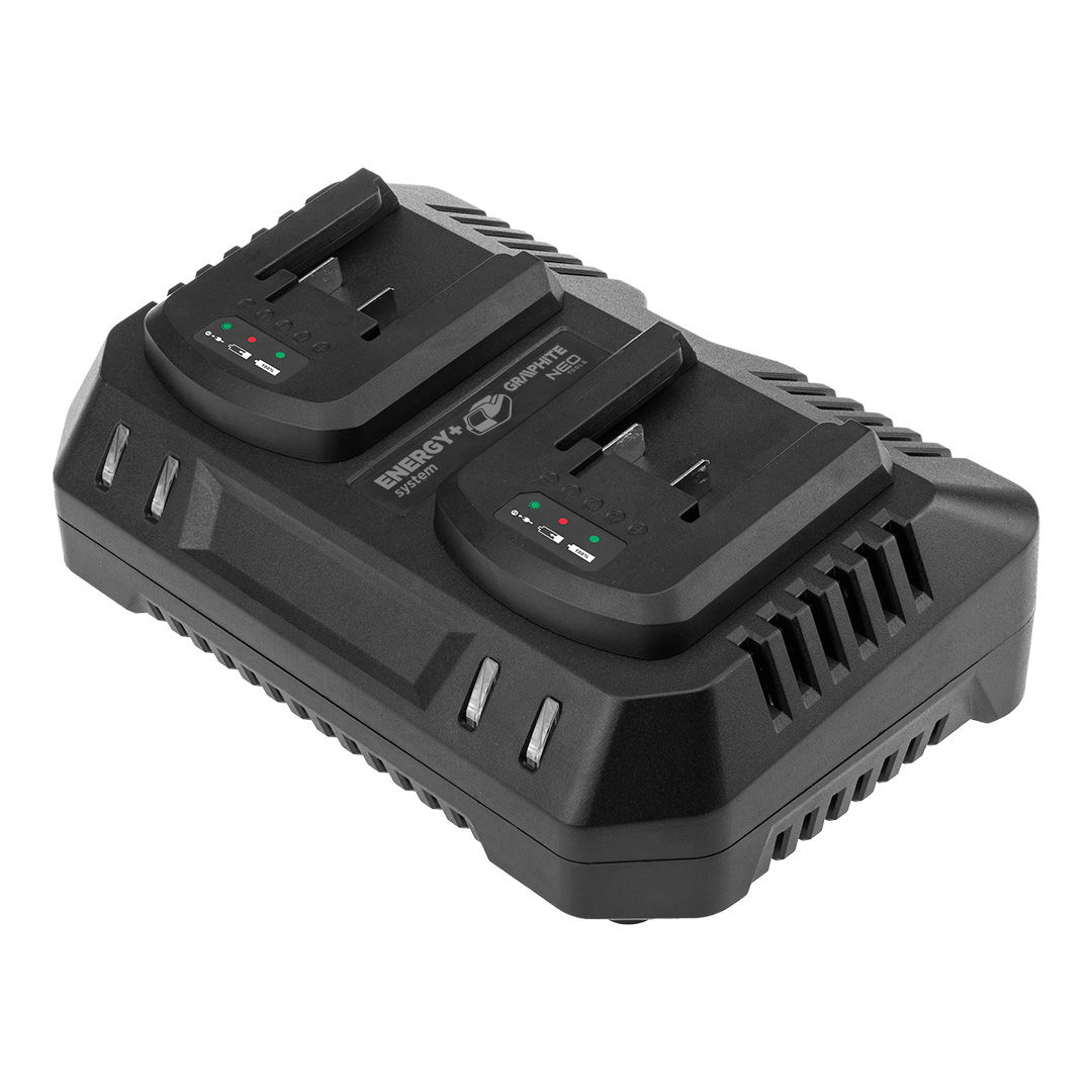 GRAPHITE Dupla akkumulátortöltő Energy+ egyakkus rendszerhez, 240W, 2X3A termék fő termékképe