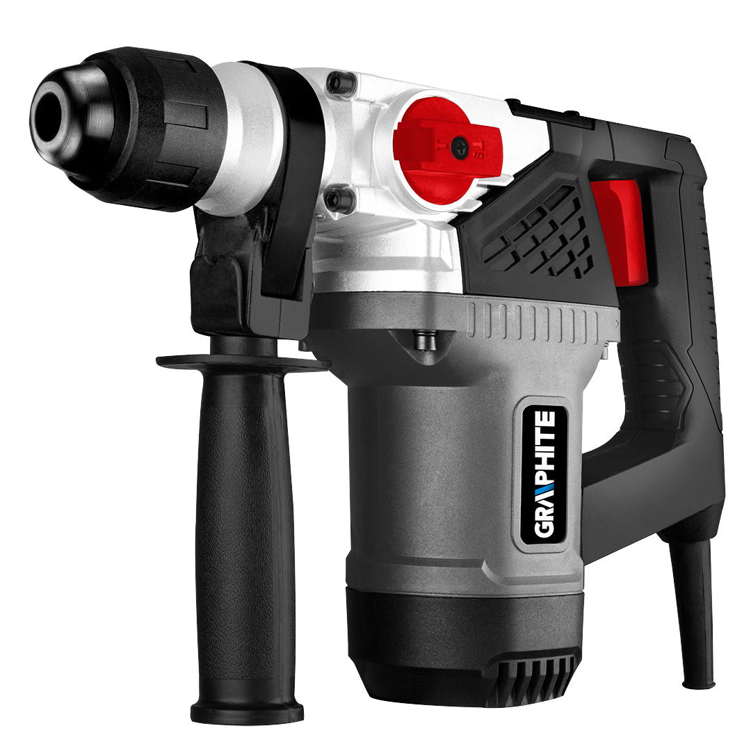 GRAPHITE Fúrókalapács vésőfunkcióval, SDS PLUS, 900W, 4J, fogas tokmány, tartozékok, koffer termék fő termékképe