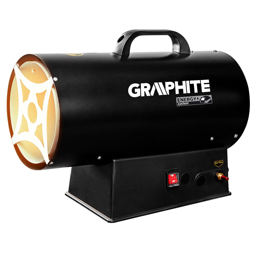 GRAPHITE Gázos hőlégbefúvó(Akkus) 30kW, Energy+ kompatibilis, Akku nélkül! termék fő termékképe