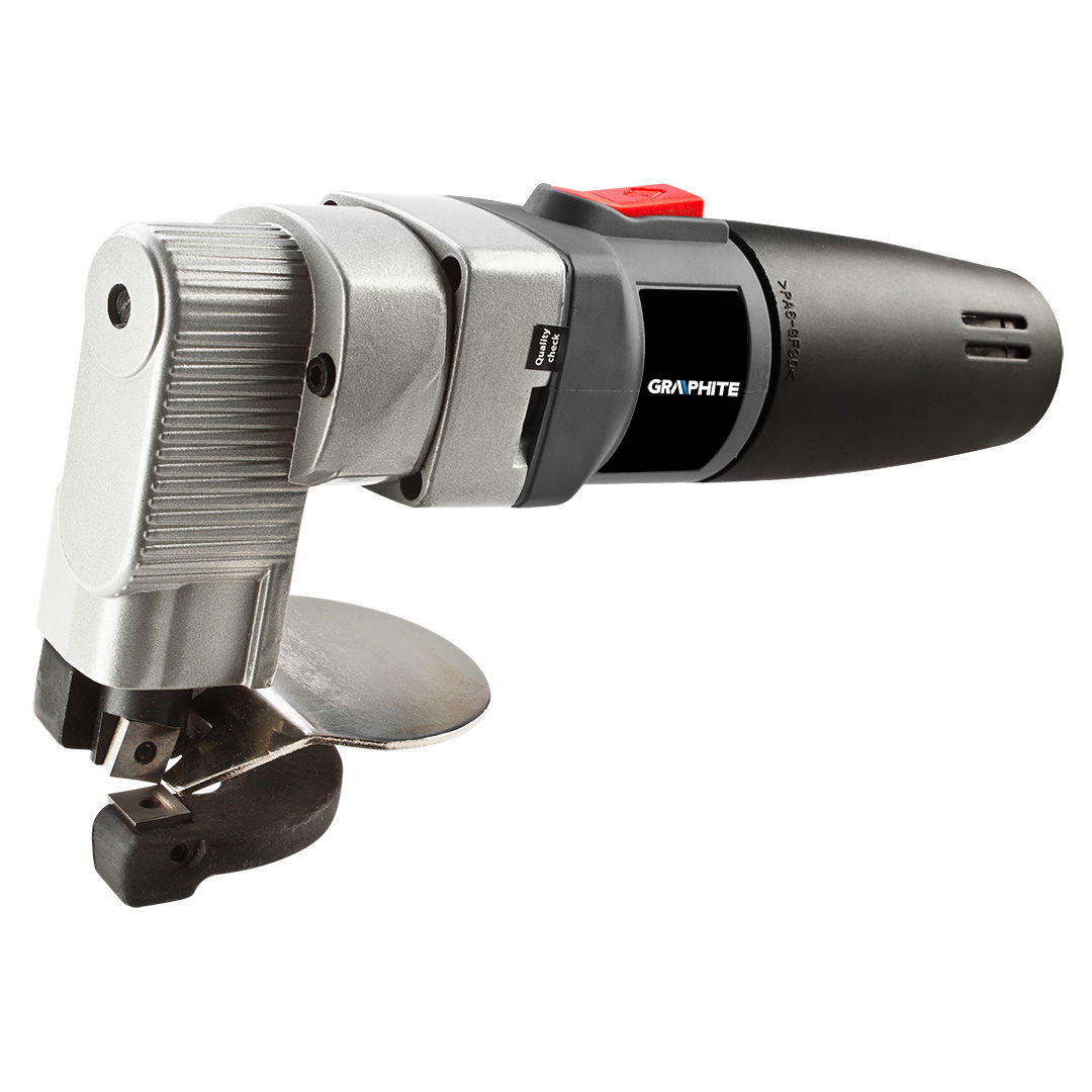 GRAPHITE LEMEZVÁGÓGÉP, lemezolló 500W, síklemezekhez. Egyenes és ív vágásra is alkalmas. Kofferben. termék fő termékképe