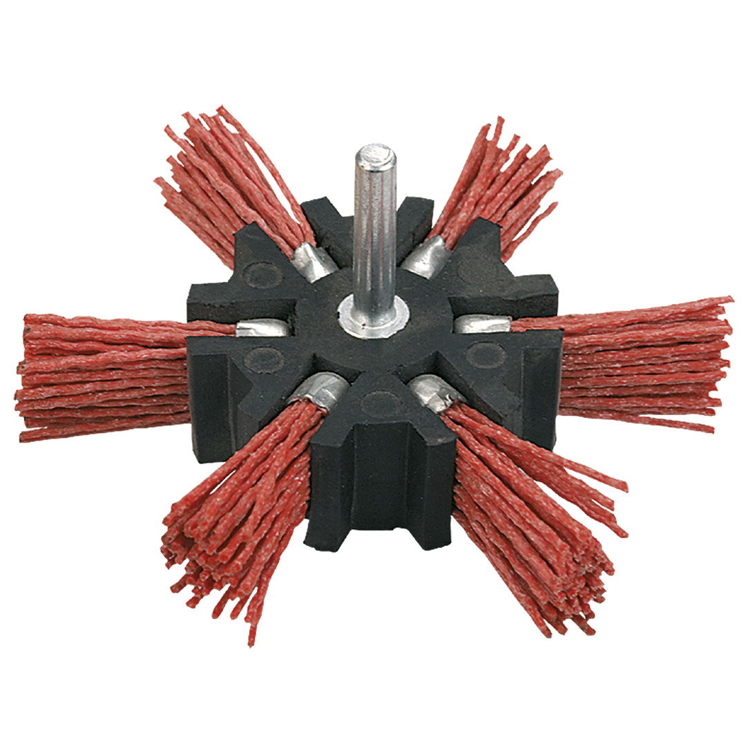 VERTO Műanyagszálas nylon körkefe 100mm csapos termék fő termékképe