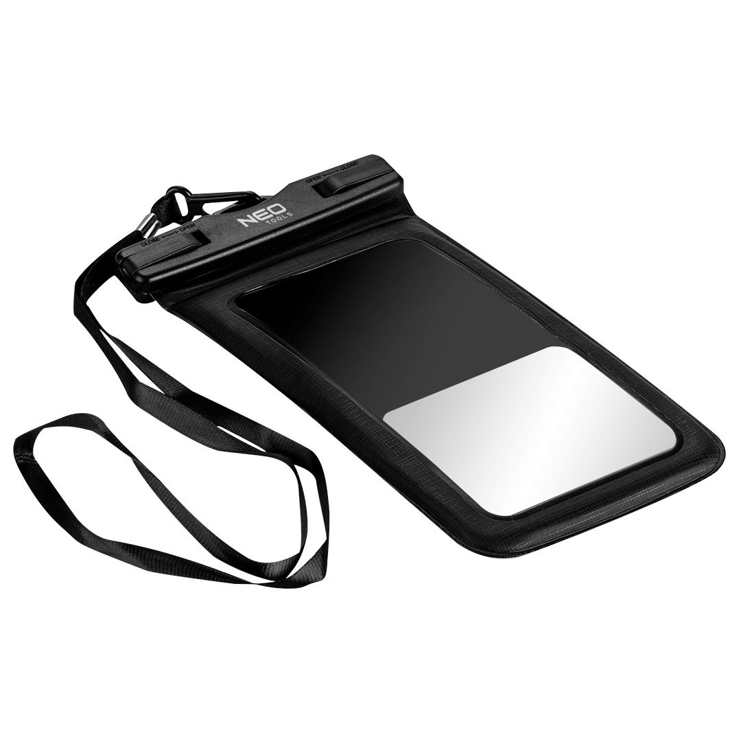 NEO TOOLS Vízálló telefontok, 19.5x11cm, 80g, IPX8 vízállóság, max6.2" képátló, nyakpánt termék fő termékképe