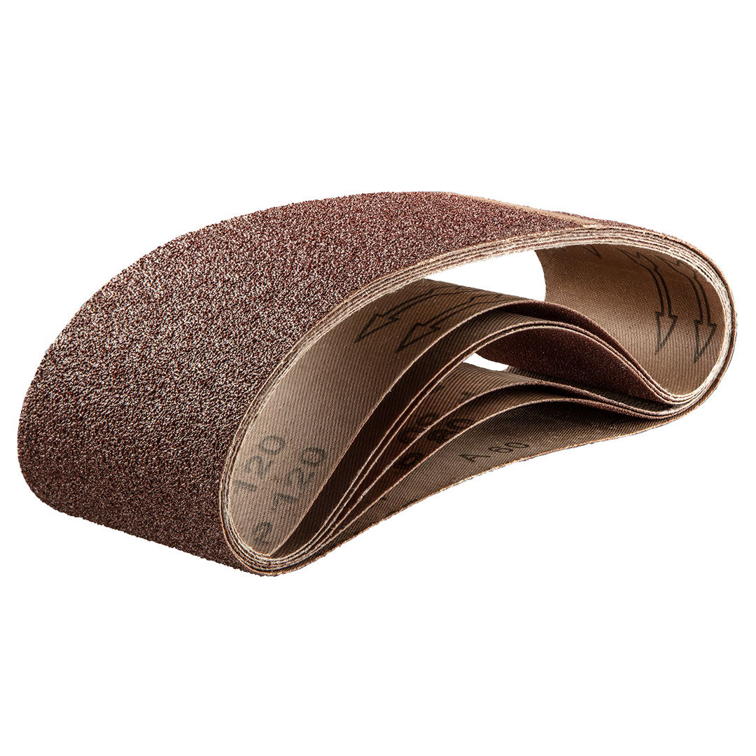 VERTO Csiszolószalag készlet 75 x533mm, K60, K80x2, K100x2, K120, 6db termék fő termékképe