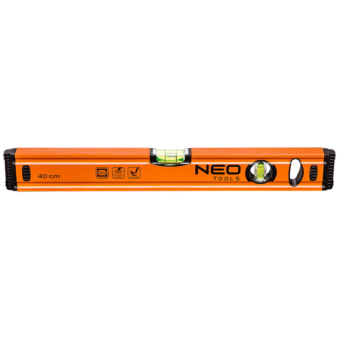 NEO TOOLS Vízmérték 40cm, 2 libella, 1 mart talp termék fő termékképe