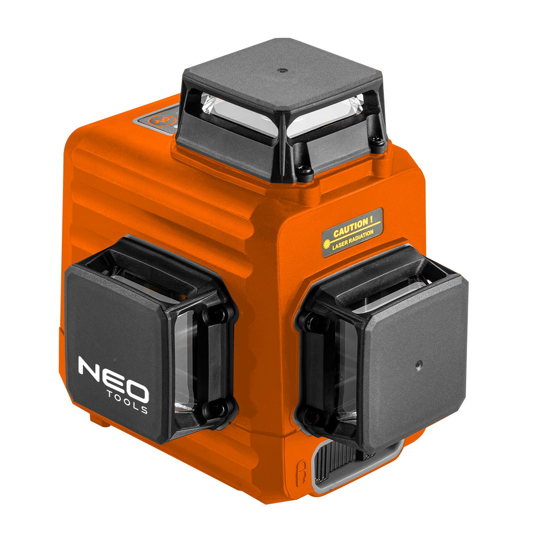 NEO TOOLS Lézeres szintező, 3D önbeálló keresztvonallézer, 3x360 fokos, 15m, mágneses tartó, céltábla, koffer, piros termék fő termékképe
