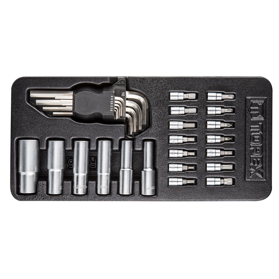 TOPEX Szerszámkészlet 29db, műhelykocsitálcával termék fő termékképe