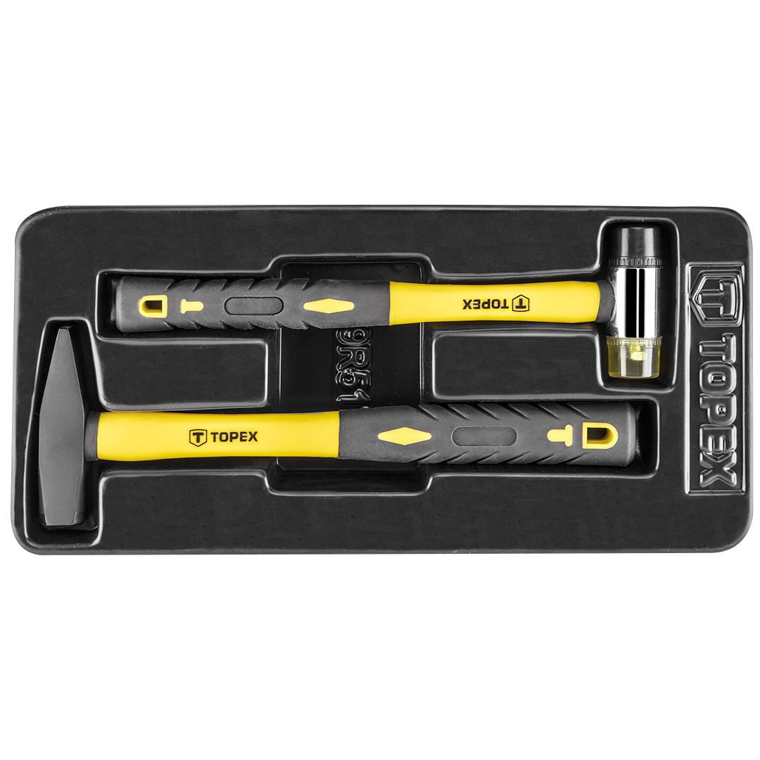 TOPEX Kalapács készlet 2db, műhelykocsitálcával termék fő termékképe