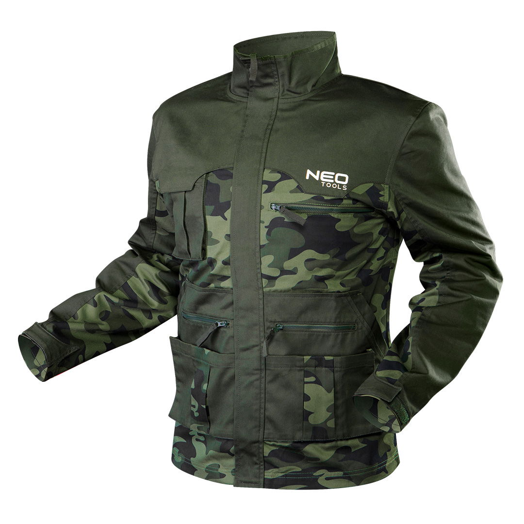 NEO TOOLS Terepmintás Munkavédelmi kabát CAMO, 60% pamut, 40% polyester, 255 g/m2, XXL termék fő termékképe