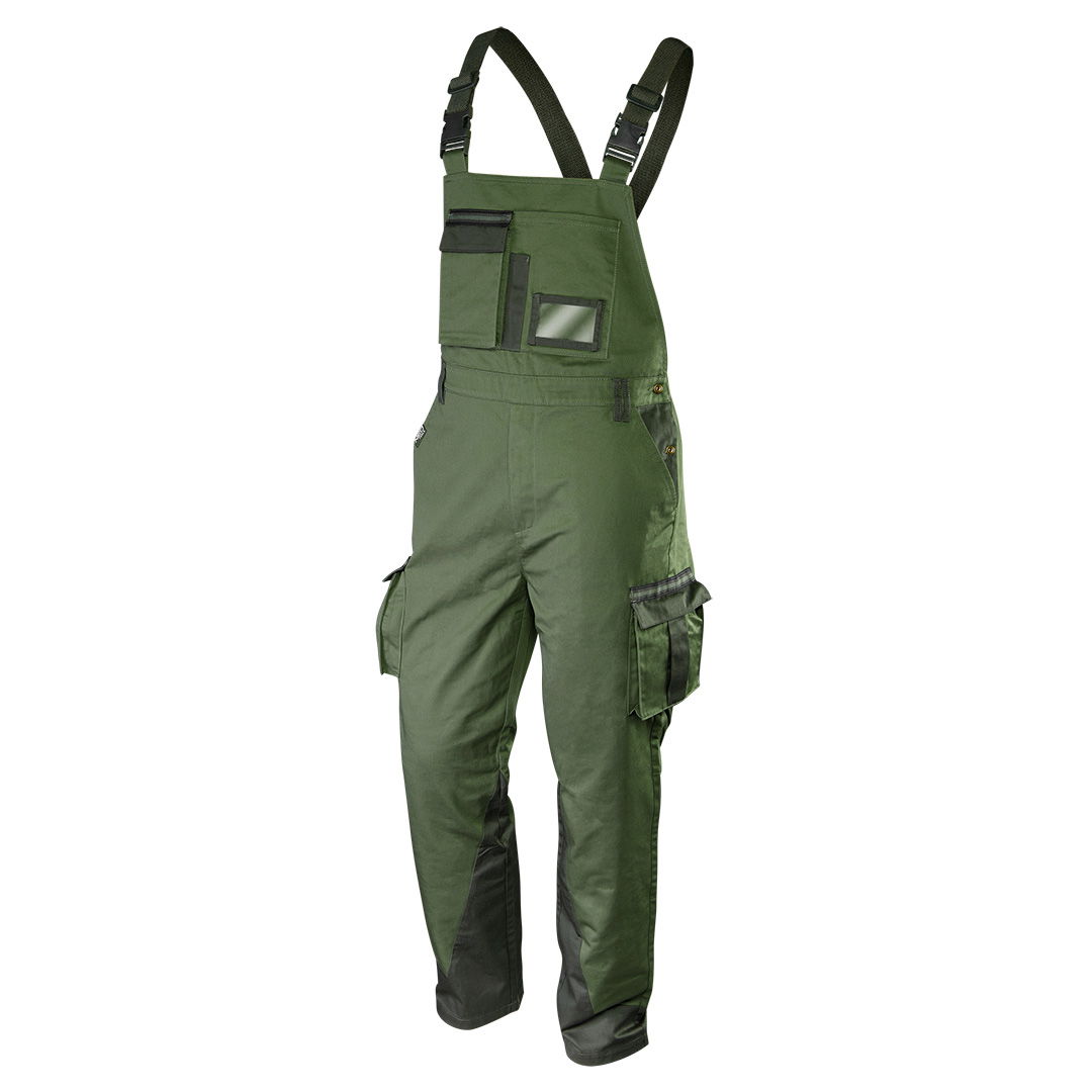 NEO TOOLS Kantáros munkanadrág olíva, 60% pamut, 40% polyester, 255 g/m2, M termék fő termékképe
