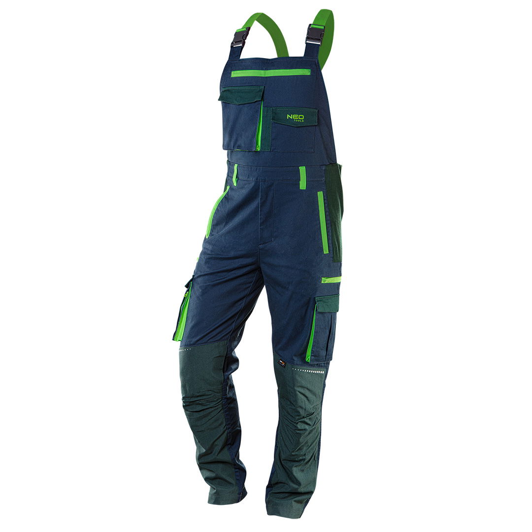 NEO TOOLS Kantáros Munkásnadrág, PREMIUM, 62% pamut, 35% polyester, 3% elastane, M termék fő termékképe