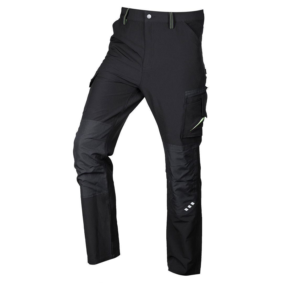 NEO TOOLS Munkásnadrág, Mix&Match, 4 irányú sztreccs, 230g/m2, fekete-Zöld, XXXL termék fő termékképe