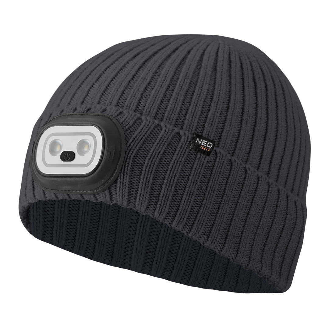 NEO TOOLS Kötött munkasapka, beépített RGB-led lámpával termék fő termékképe