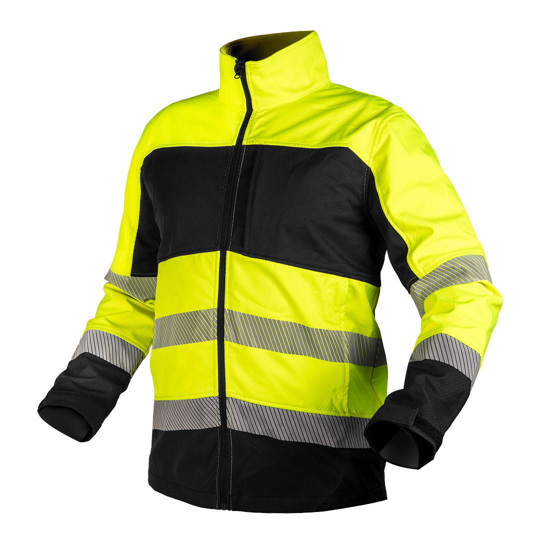 NEO TOOLS Láthatósági munkavédelmi kabát, softshell, neonsárga-fekete, L termék fő termékképe