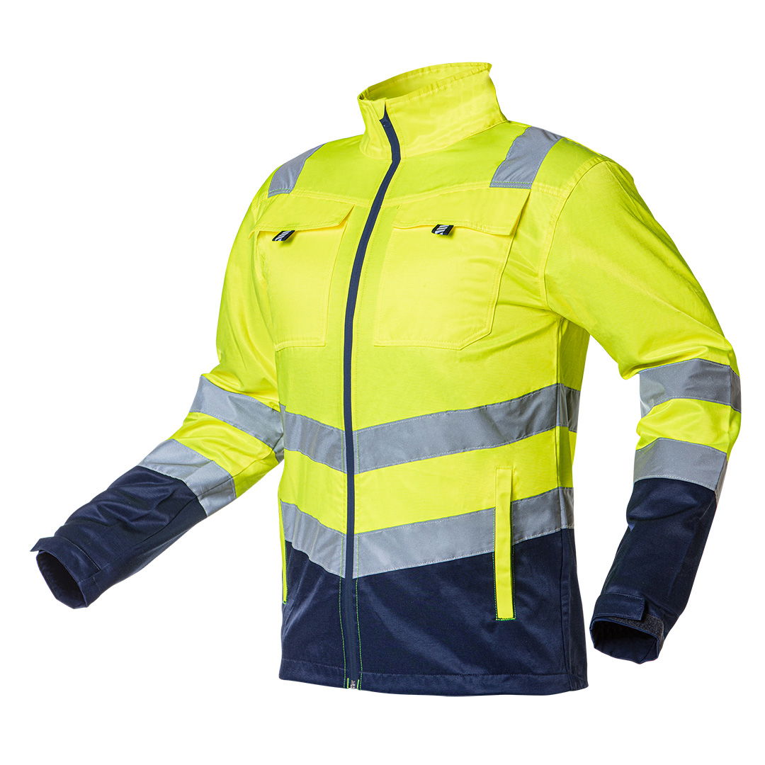 NEO TOOLS Láthatósági Munkavédelmi kabát, VISIBILITY, citromsárga, 60% pamut, 40% polyester, 260 gsm, S termék fő termékképe