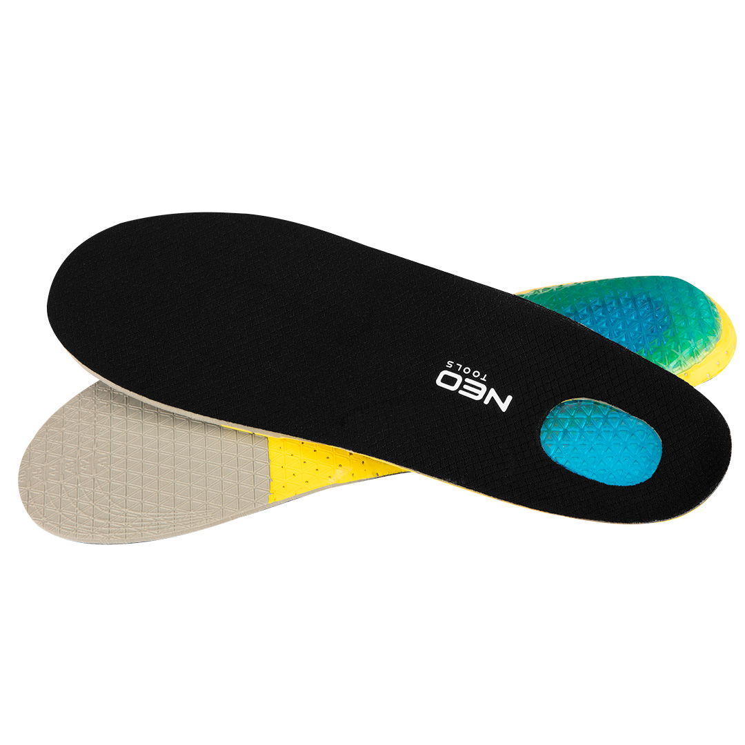 NEO TOOLS Talpbetét, zselés sarokvédő betéttel,nedvességelvezető perforációval, univerzális méret, 41-47 termék fő termékképe