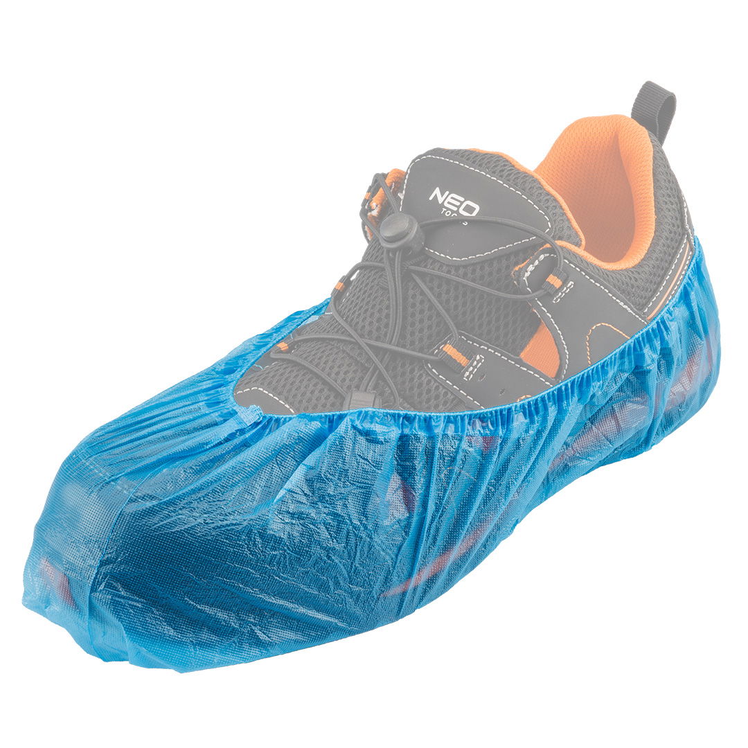 NEO TOOLS Cipővédő, lábzsáK, CPE anyag, gumírozott szegély, 100db/cs termék fő termékképe