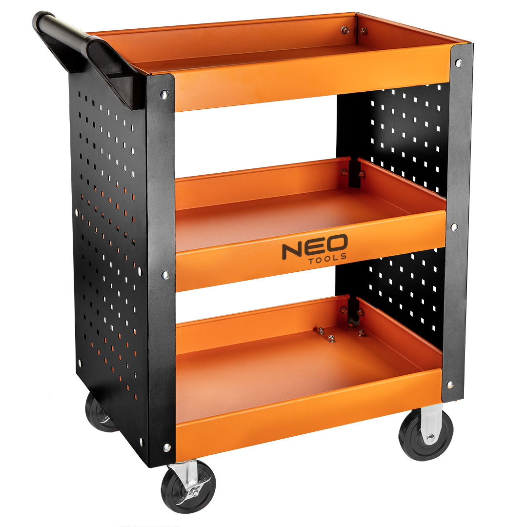 NEO TOOLS Műhelykocsi, nyitott műhelykocsi, 3 polcos, 630x390x830mm, teherbírás:120kg, szerszámkocsi termék fő termékképe