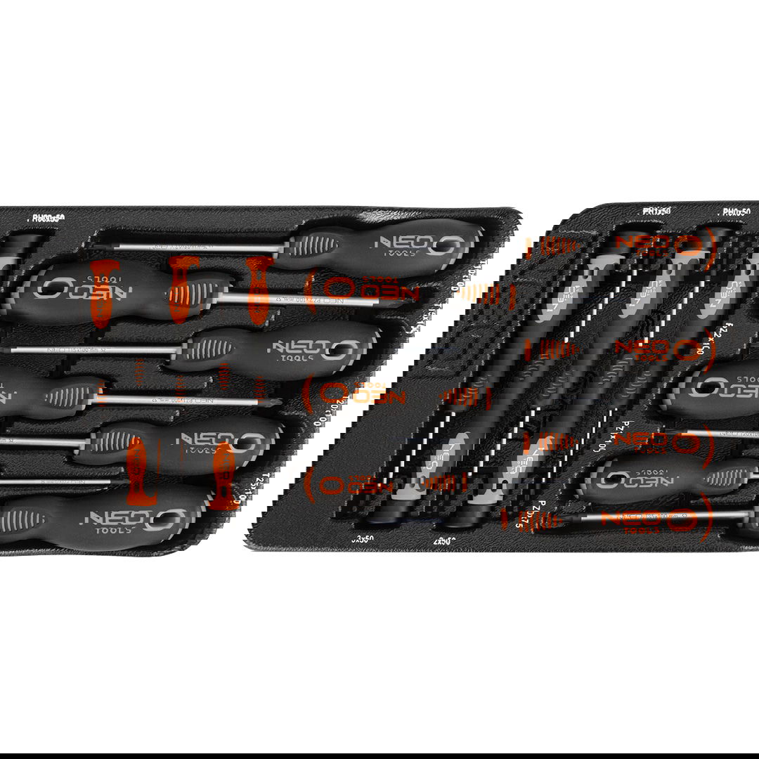 NEO TOOLS Műszerész, Precíziós Csavarhúzó készlet, PZ, TORX, 12db, műhelykocsitálcával termék fő termékképe