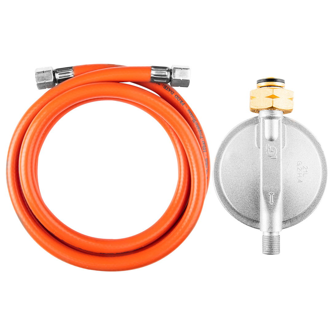 NEO TOOLS PB Gáz reduktor + tömlő szett gázpalackhoz, hőlégbefúvókhoz (Magyar, Holland), type G5 termék fő termékképe