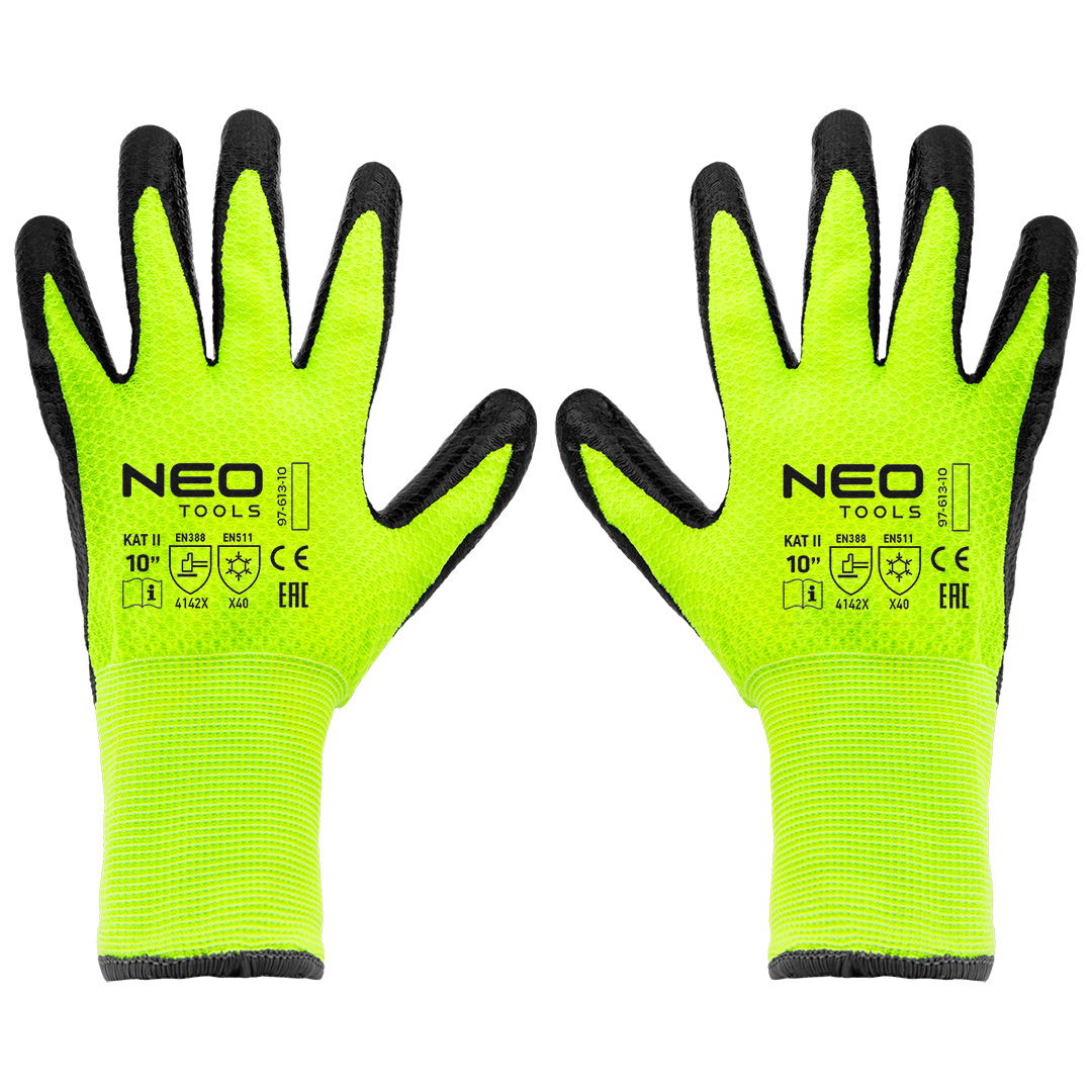 NEO TOOLS Munkakesztyű, hőszigetelt, latex bevonatú akril anyag, 4142X, 10" termék fő termékképe